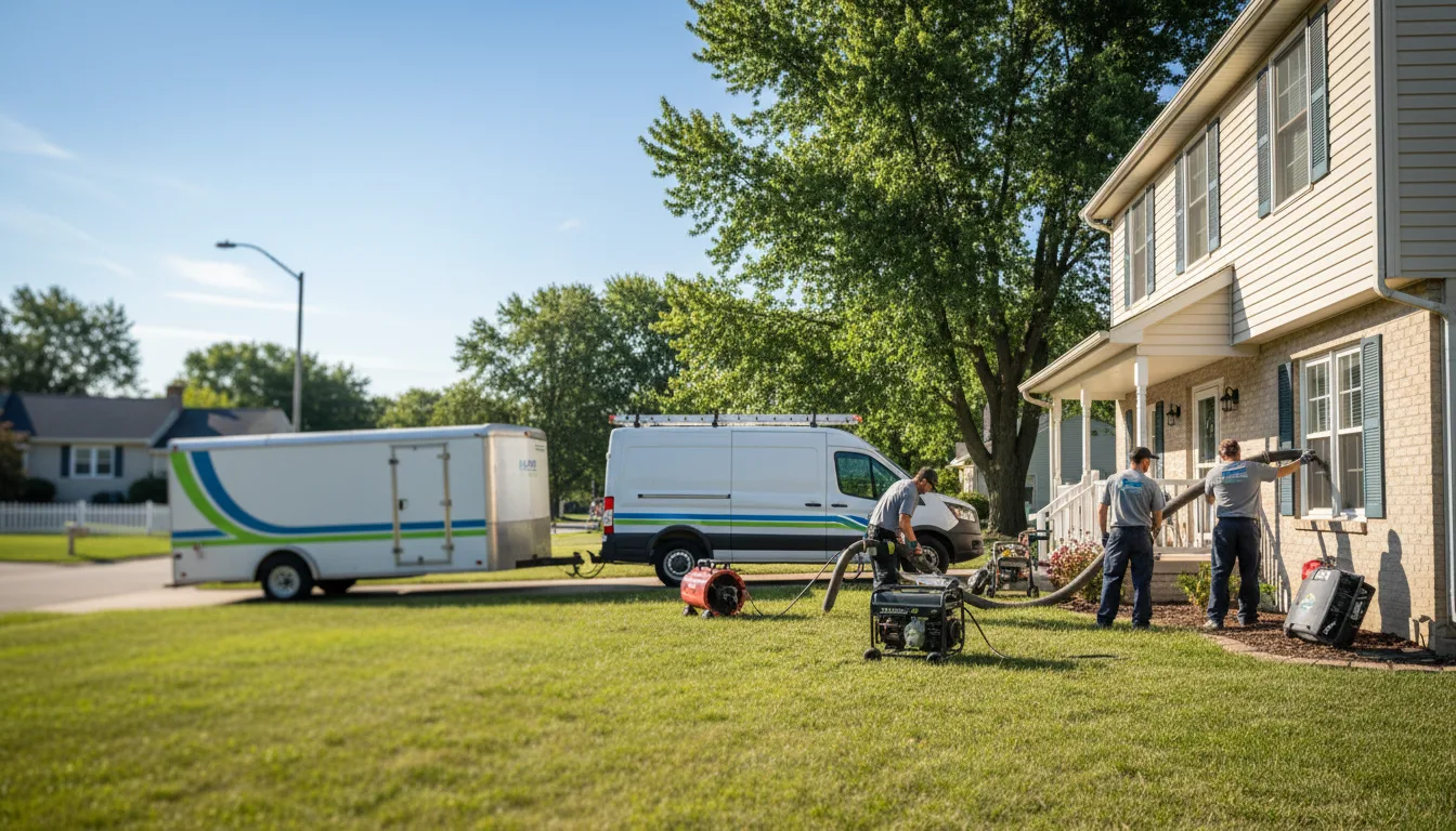 Flooded Basement Restoration And Cleanup With Repair in Perkins, MI near me